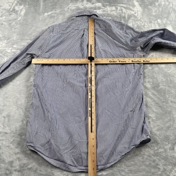 Gap Shirt Mens Small Blue Striped Button Down Long Sleeve 100% Cotton Casual - Picture 6 of 16